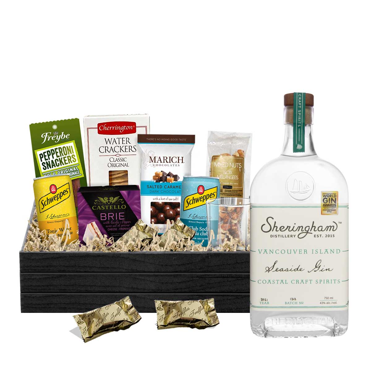 TAG Liquor Stores BC - Sheringham Seaside Gin 750ml Gift Basket