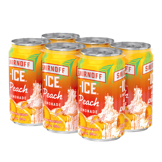 TAG Liquor Stores Delivery - Smirnoff Ice Peach Lemonade 6 Pack Cans