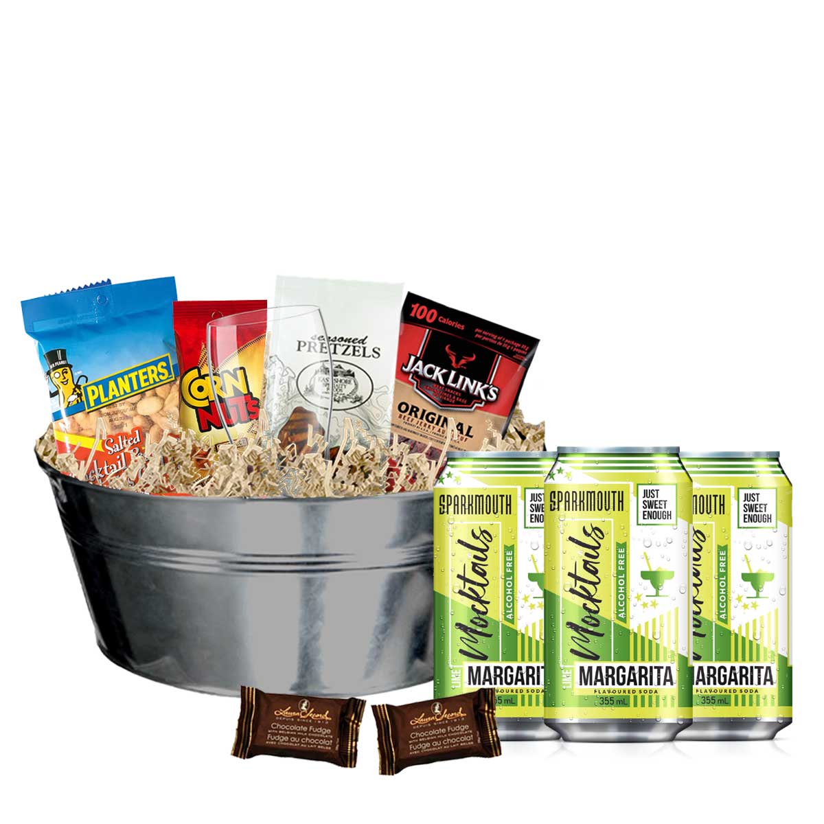 TAG Liquor Stores BC - Sparkmouth Margarita Mocktail Gift Basket 4 x Cans