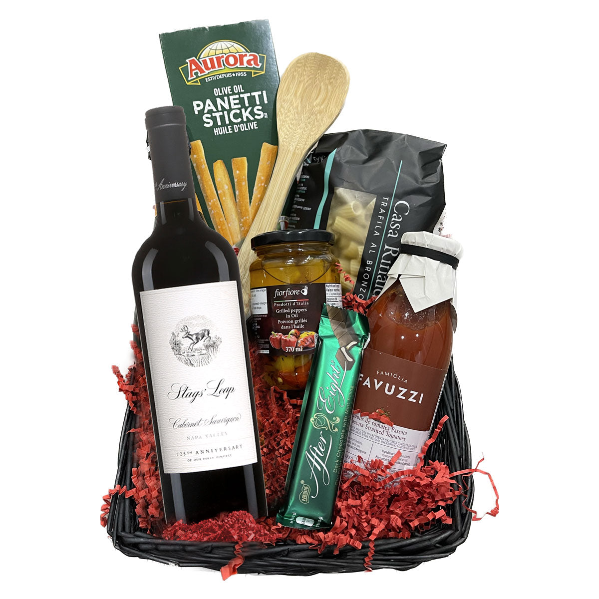 TAG Liquor Stores BC - Pasta Night Gift Basket (Stags Leap Cabernet Sauvignon 750ml)