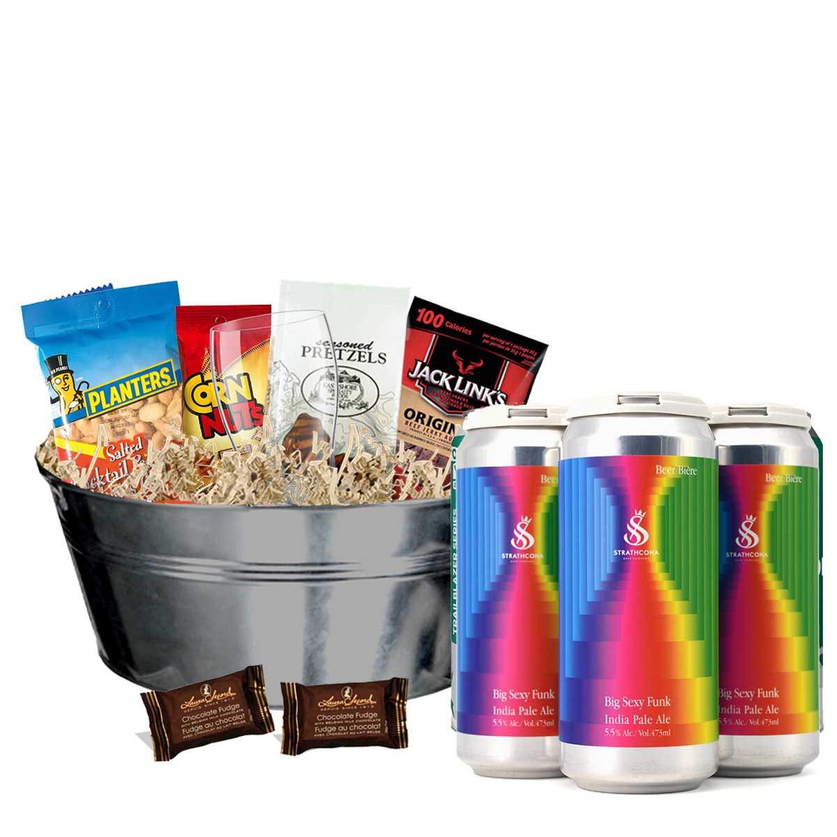 TAG Liquor Stores BC - Strathcona Beer Company Big Sexy Funk IPA Gift Basket 4 x Cans