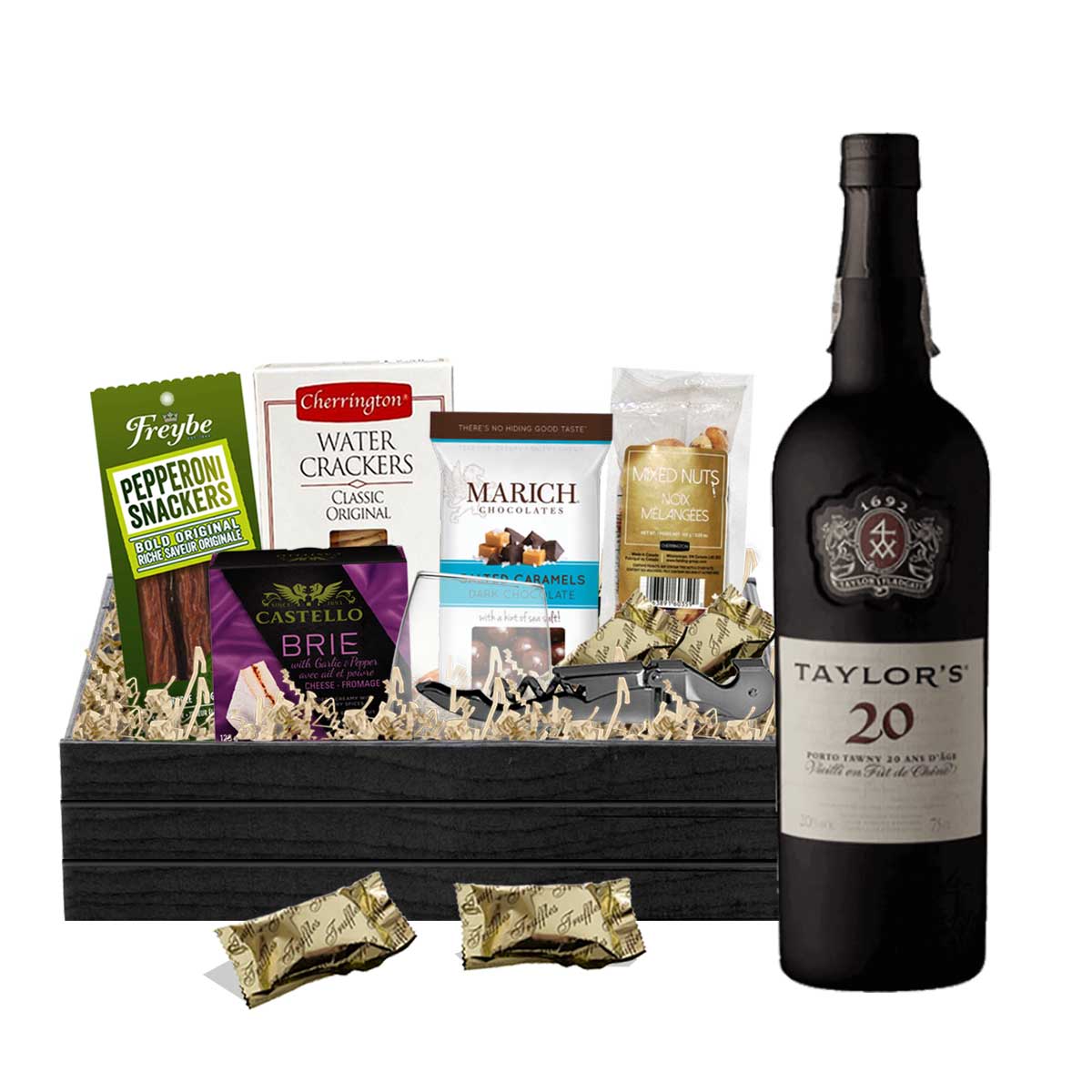 TAG Liquor Stores BC - Taylor Fladgate 20 Year-Old Tawny Port 750ml Gift Basket