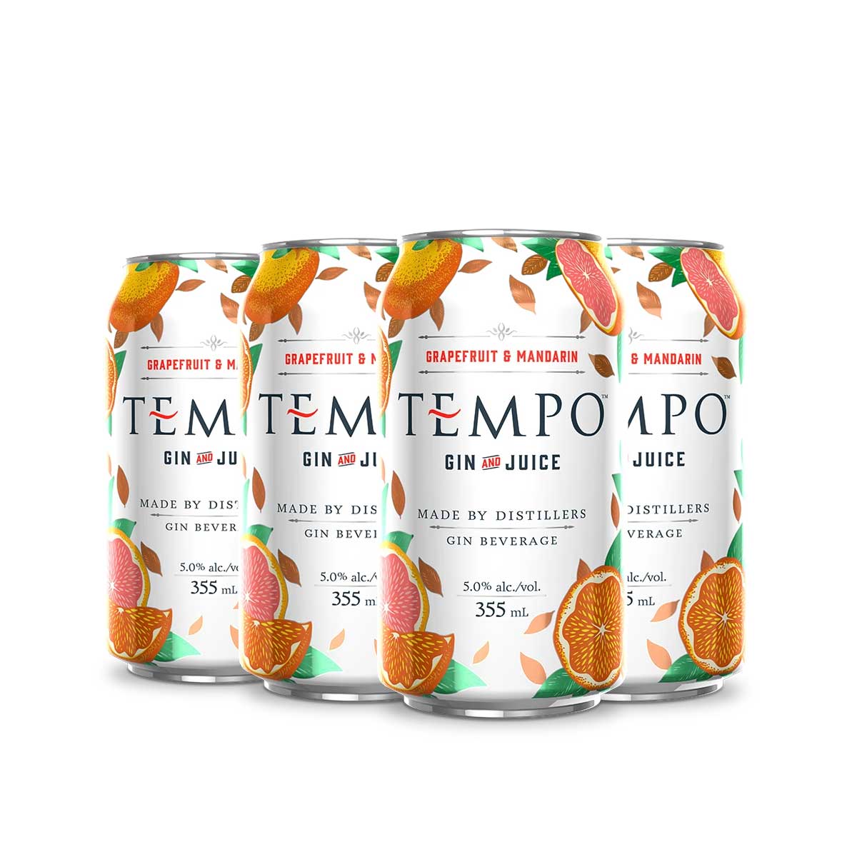 TAG Liquor Stores Delivery - Tempo Gin and Juice Grapefruit Manadrin 6 Can Pack 355ml