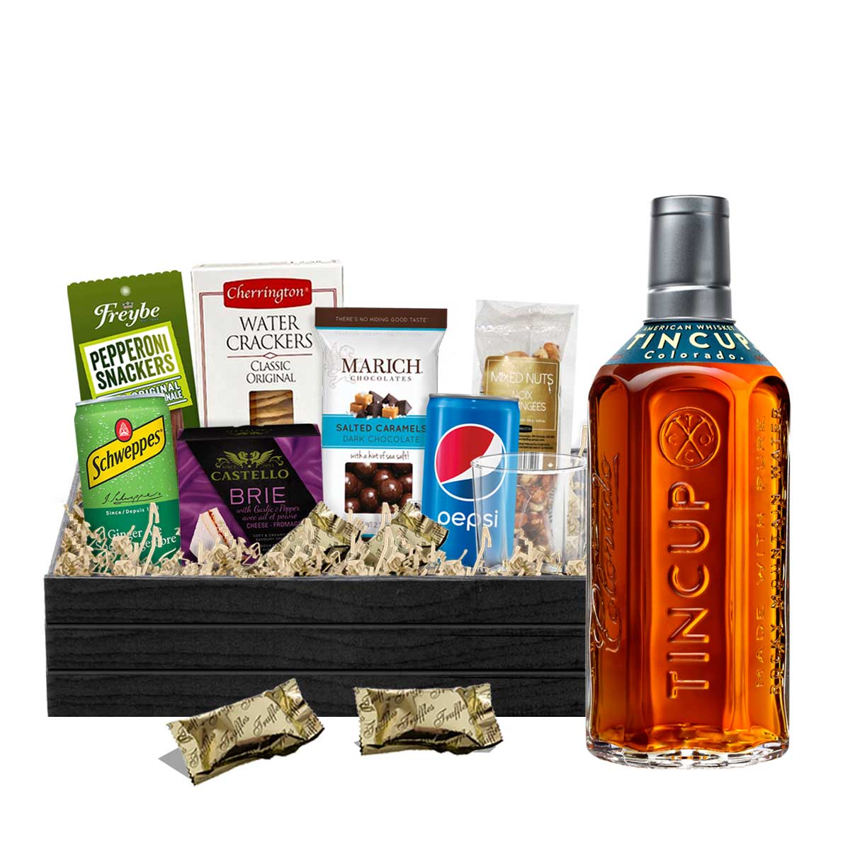 Tincup American Whiskey 750ml Gift Basket