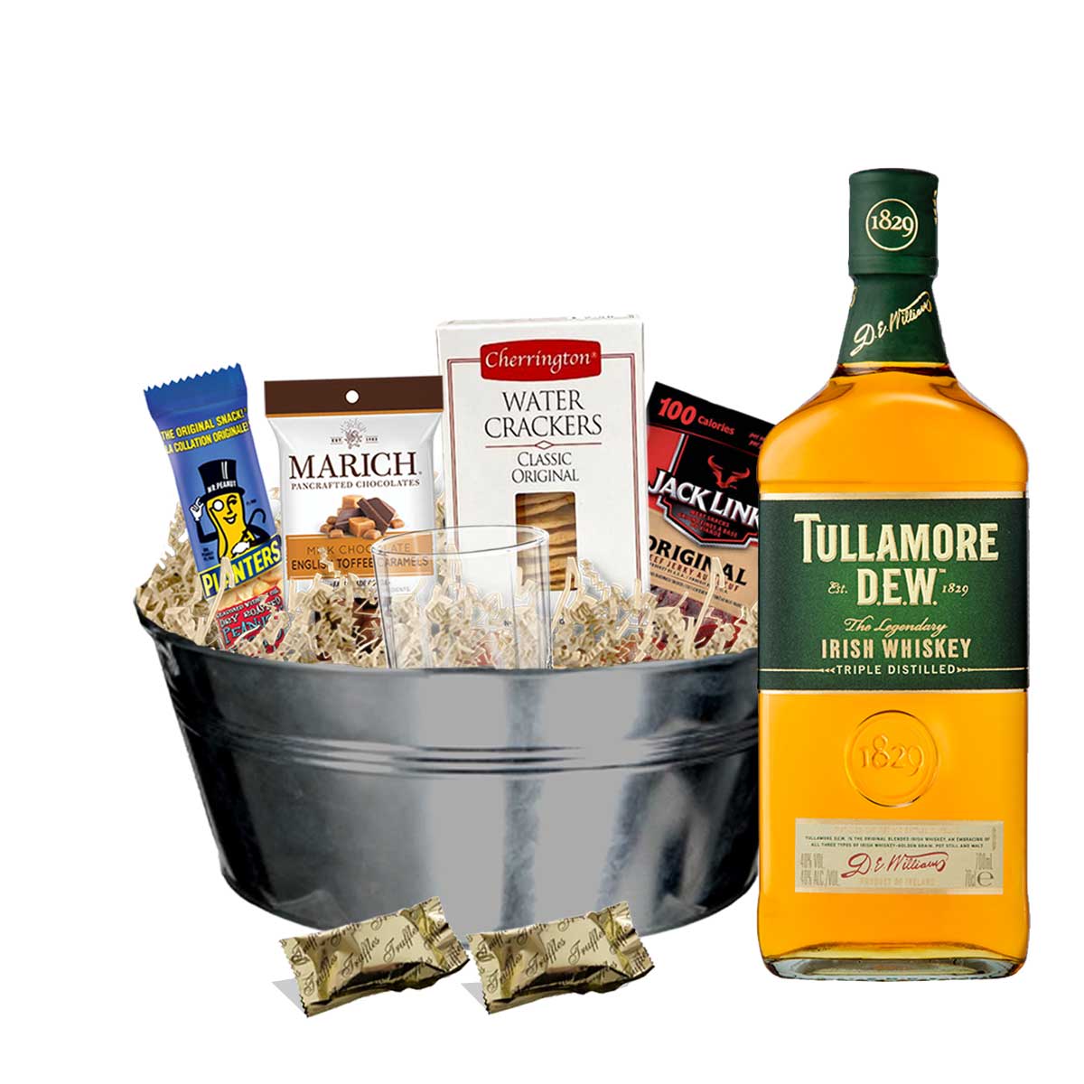 TAG Liquor Stores BC - Tullamore DEW Irish Whiskey 750ml Gift Basket