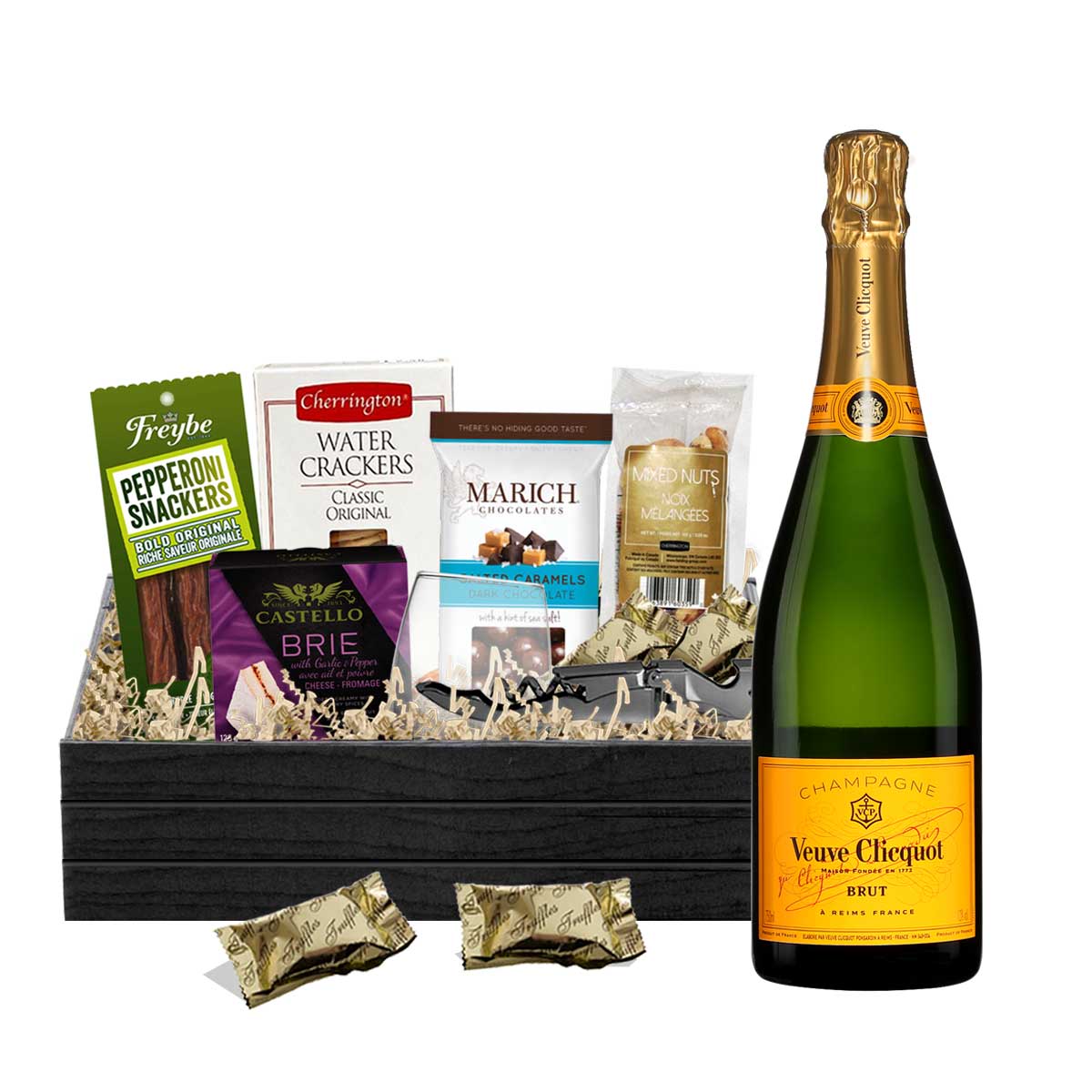 Veuve Clicquot Champagne 750ml Gift Basket