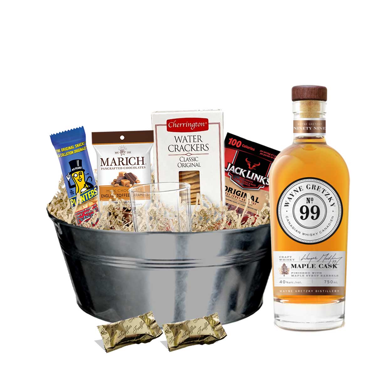 TAG Liquor Stores BC - Wayne Gretzky Estates Maple Cask Whisky 750ml Gift Basket