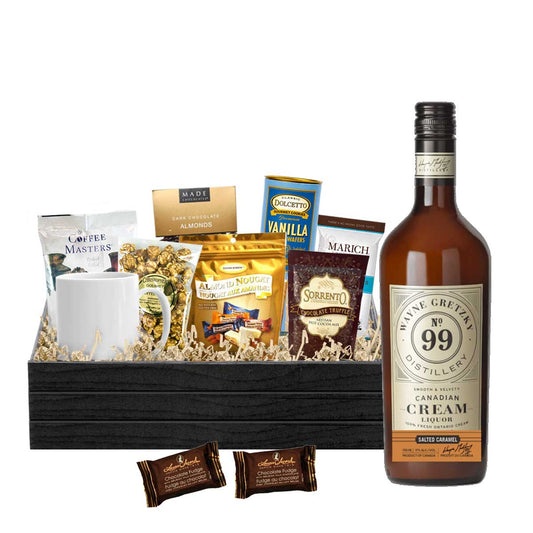 TAG Liquor Stores BC - Wayne Gretzky Estates Salted Caramel Cream Whisky 750ml Gift Basket