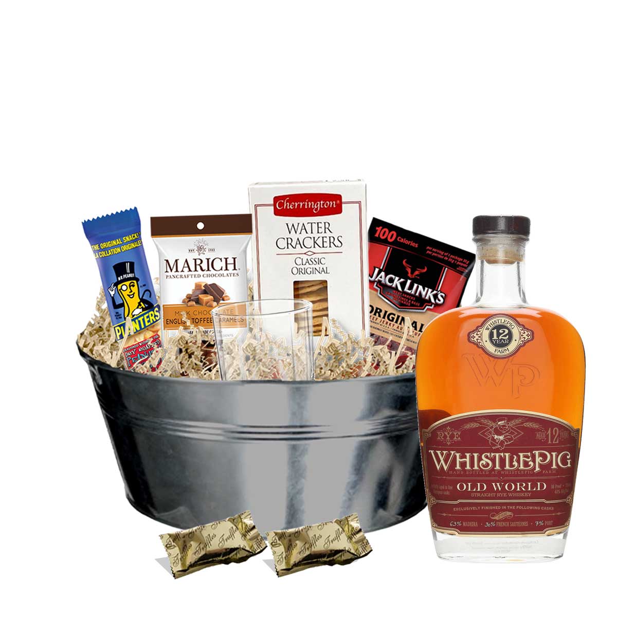 TAG Liquor Stores BC - WhistlePig 12 Year Old World Straight Rye 750ml Gift Basket