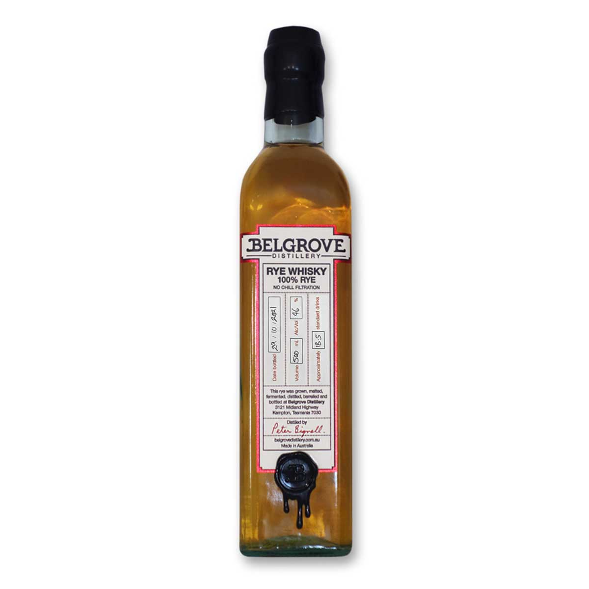 TAG Liquor Stores BC - Belgrove Distillery Tasmanian Rye Whisky 500ml