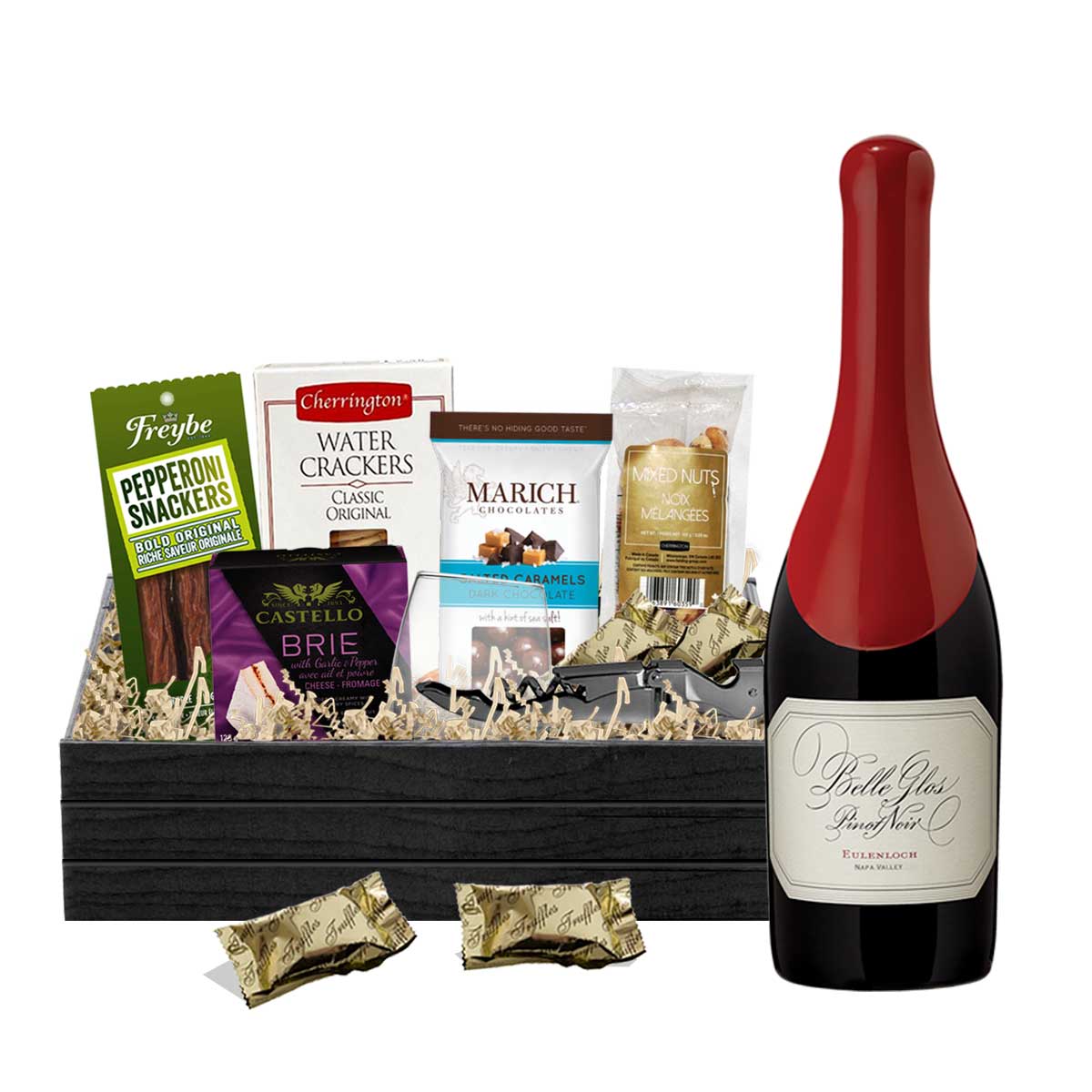 TAG Liquor Stores BC - Belle Glos Eulenloch Pinot Noir 750ml Gift Basket