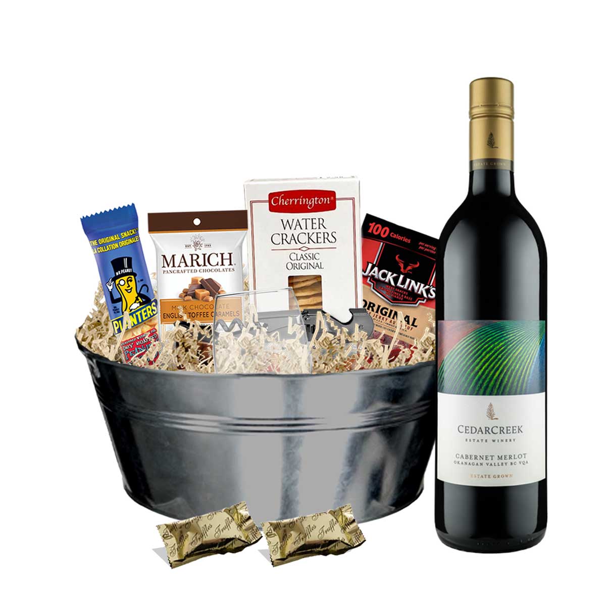 TAG Liquor Stores BC - Cedar Creek Estate Winery Cabernet Merlot 750ml Gift Basket