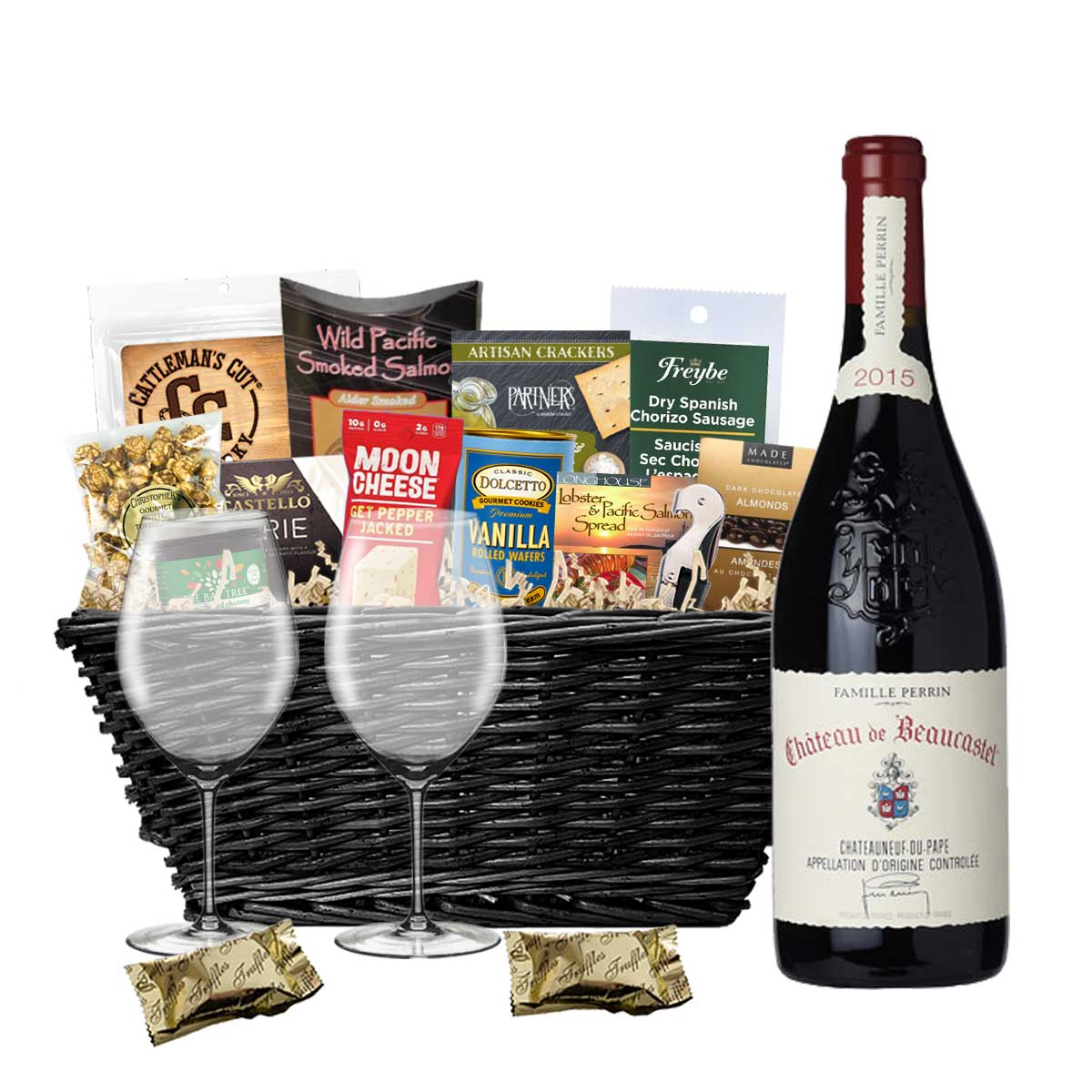 TAG Liquor Stores BC - Domaine de Beaurenard Châteauneuf du Pape 2015 750ml Gift Basket