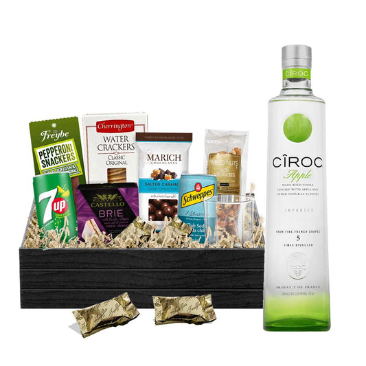 TAG Liquor Stores BC - Ciroc Apple Vodka 750ml Gift Basket