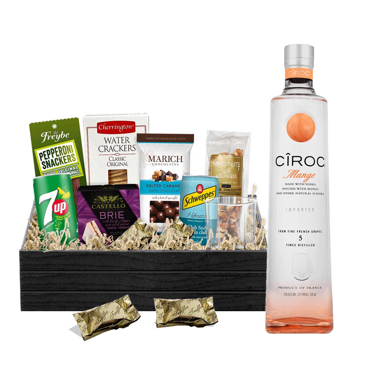 TAG Liquor Stores BC - Ciroc Mango Vodka 750ml Gift Basket