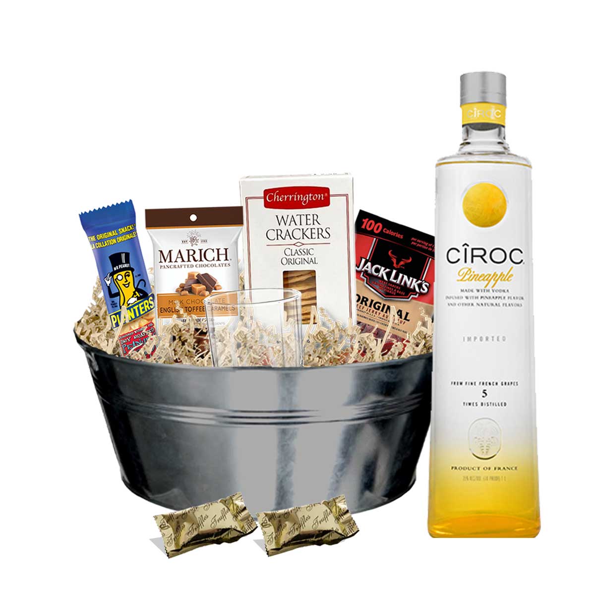 TAG Liquor Stores BC - Ciroc Pineapple Vodka 750ml Gift Basket