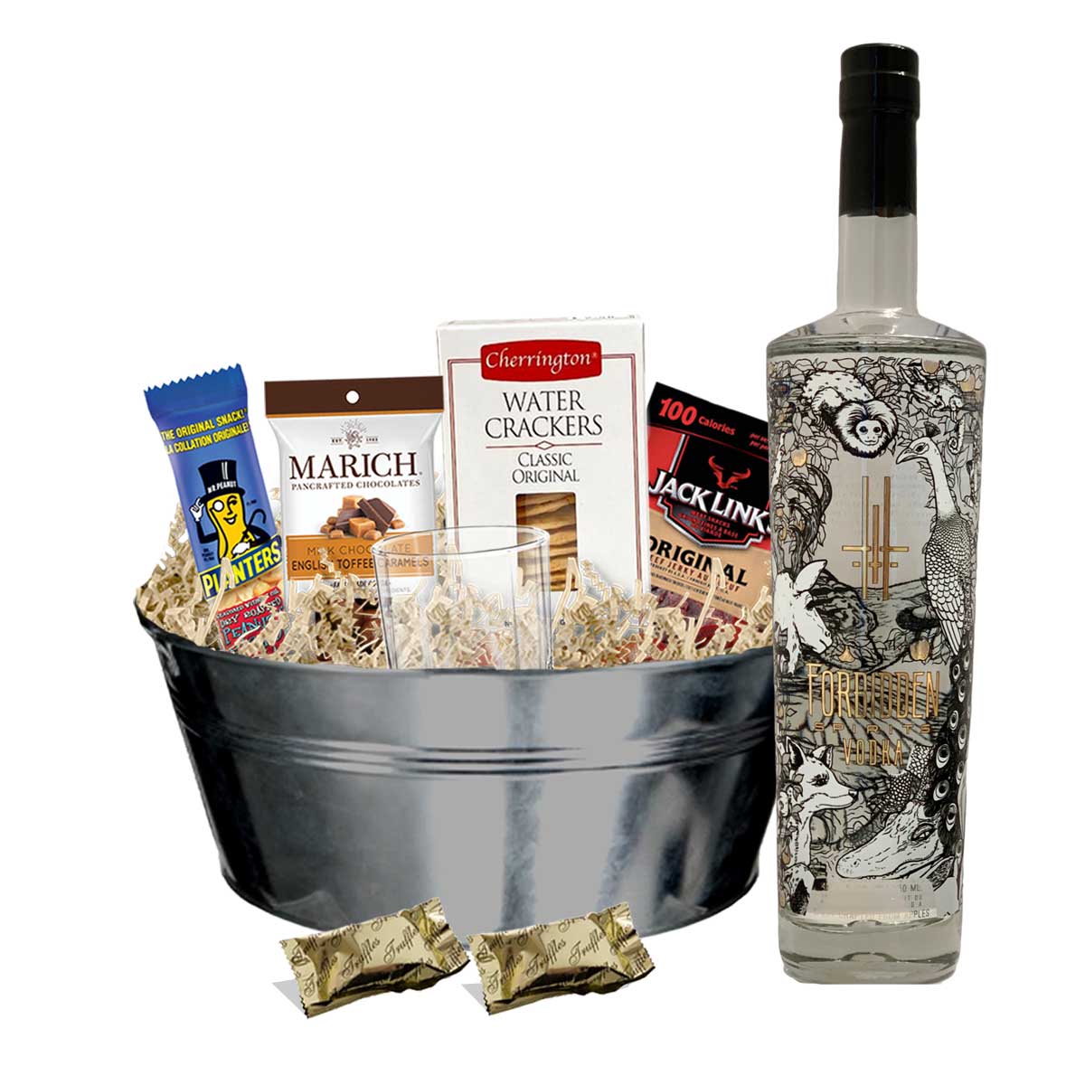 TAG Liquor Stores BC - Forbidden Spirits Vodka 750ml Gift Basket