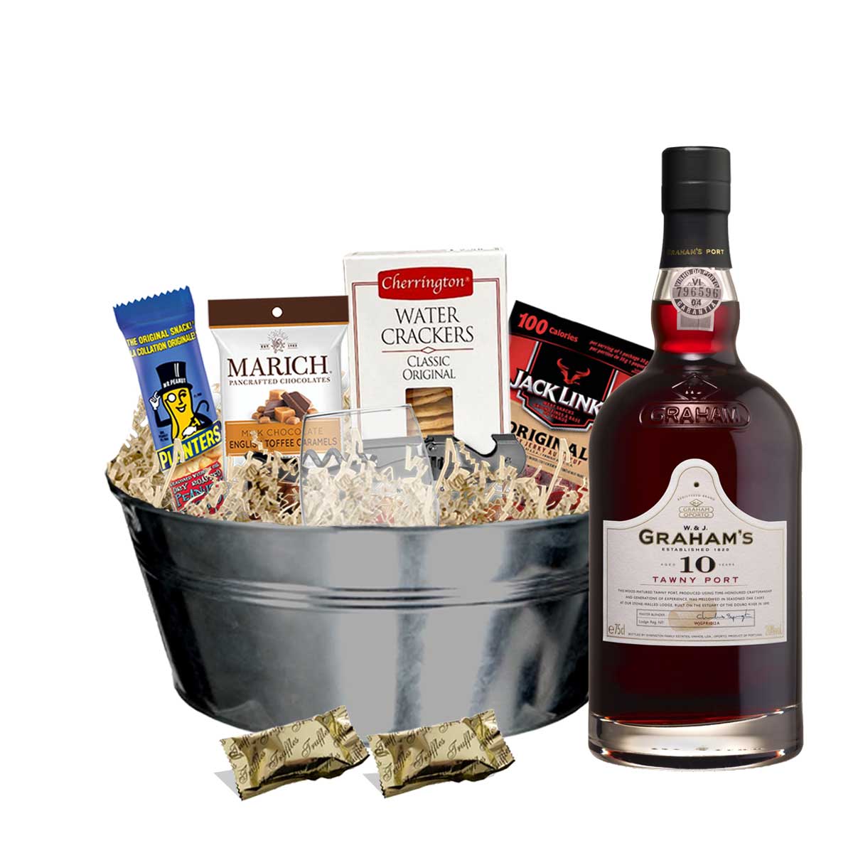 TAG Liquor Stores BC - Graham's 10 Years Old Tawny Port 750ml Gift Basket