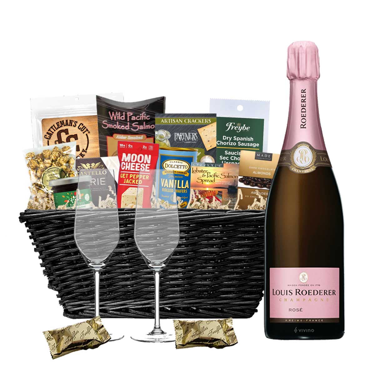 TAG Liquor Stores BC - Louis Roederer Rosé Brut Champagne 750ml Gift Basket