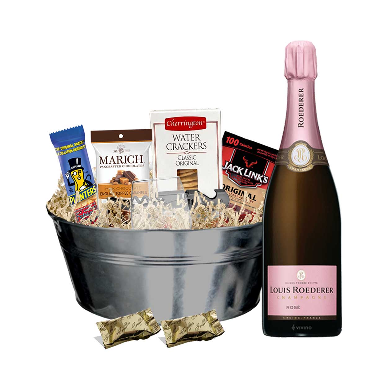 TAG Liquor Stores BC - Louis Roederer Rosé Brut Champagne 750ml Gift Basket