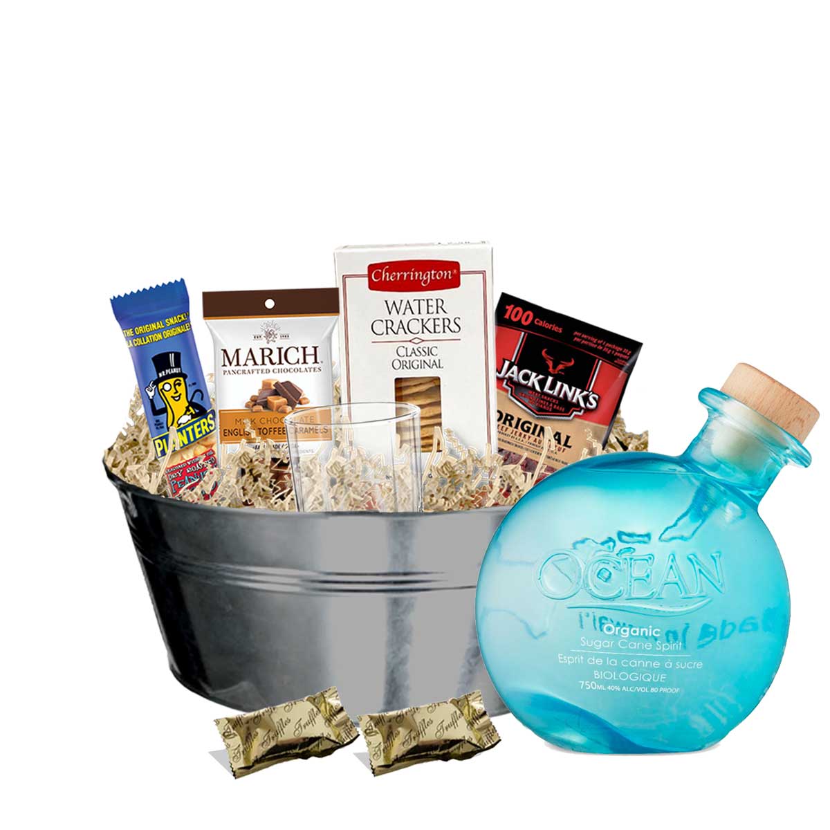 TAG Liquor Stores BC - Ocean Organic Vodka 750ml Gift Basket